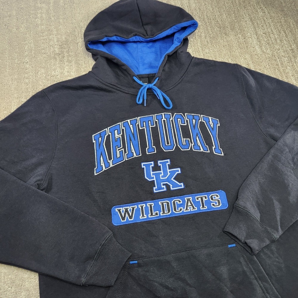 Kentucy Wildcats Sweatshirt Men Medium Black Hoodie Fleece NCAA College